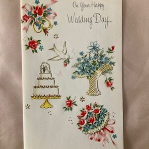 Vintage Wedding Card NOS
